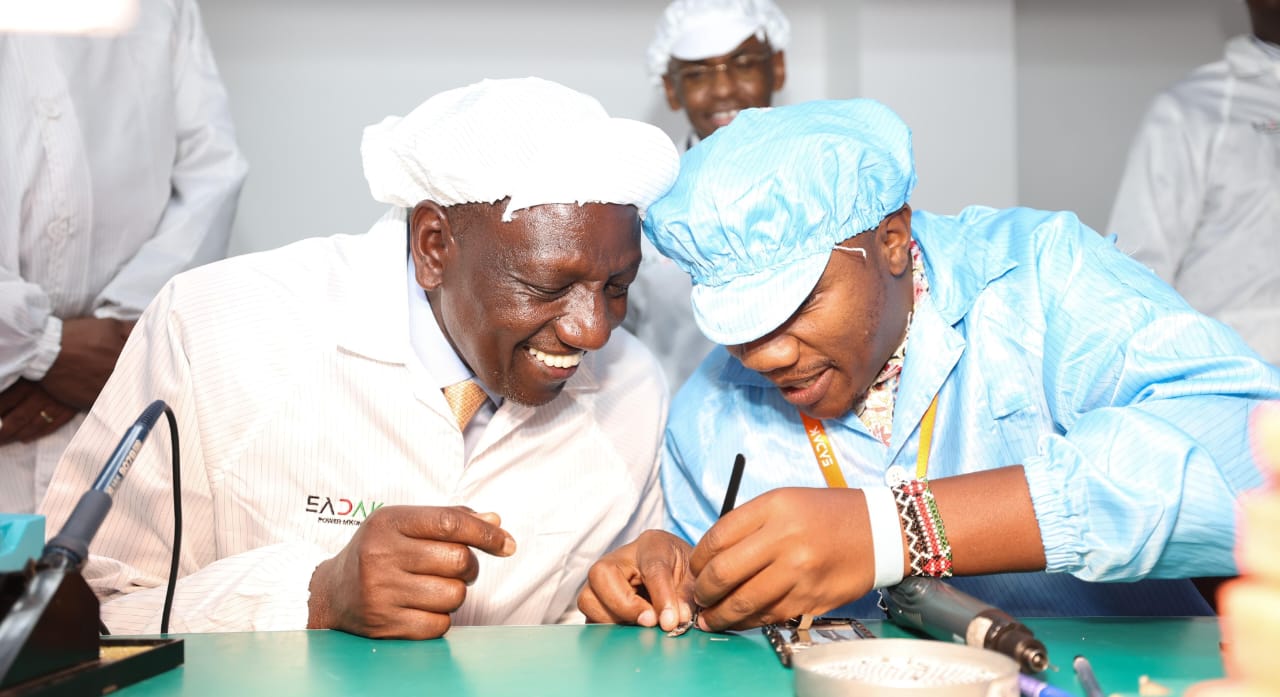 President William Ruto at the East Africa Device Assembly in Athi River.